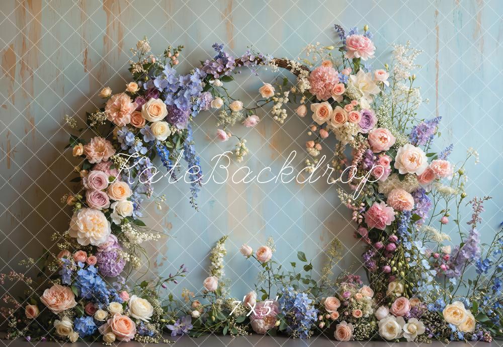 Kate Spring Floral Arch Pastel Backdrop Designed by Emetselch - Kate Backdrop AU