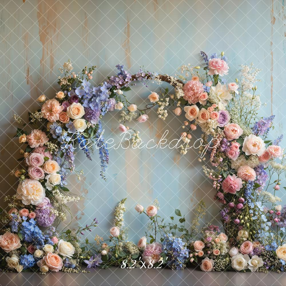Kate Spring Floral Arch Pastel Backdrop Designed by Emetselch - Kate Backdrop AU