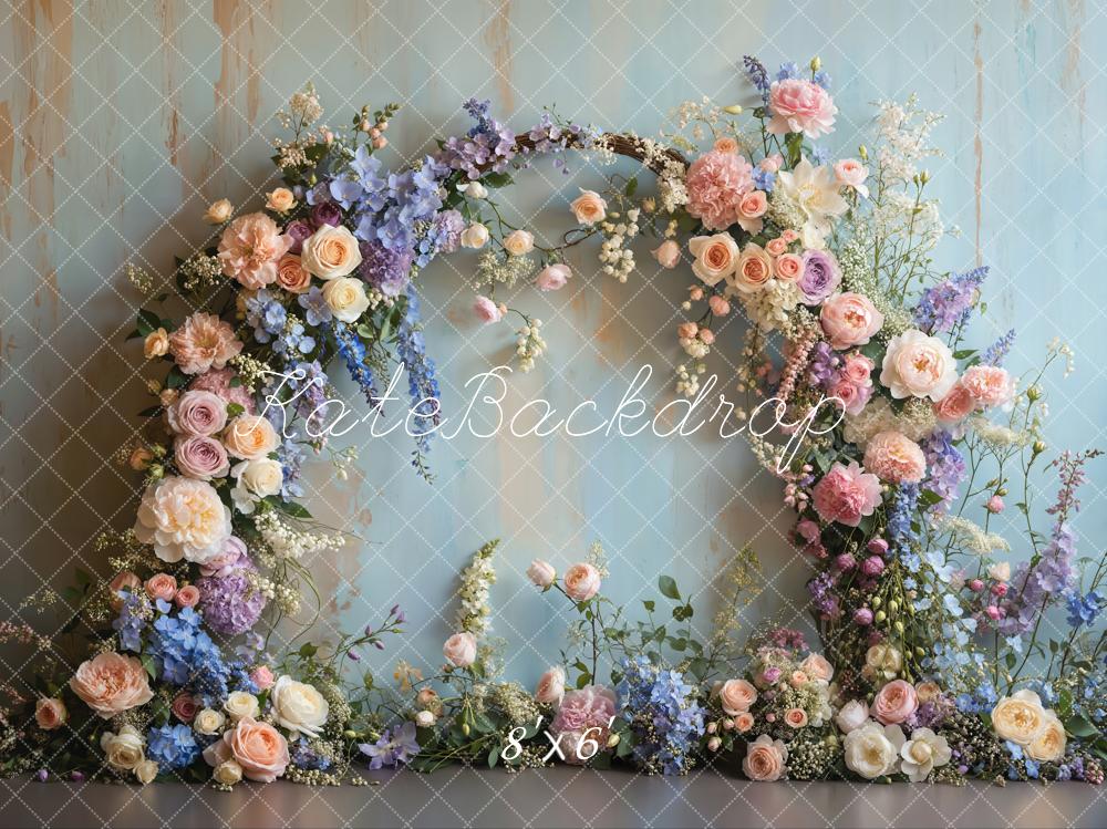 Kate Spring Floral Arch Pastel Backdrop Designed by Emetselch - Kate Backdrop AU