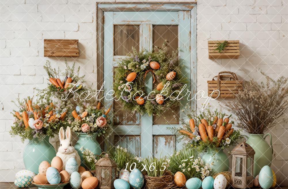 Kate Easter Eggs Bunny Carrot Backdrop Designed by Emetselch - Kate Backdrop AU