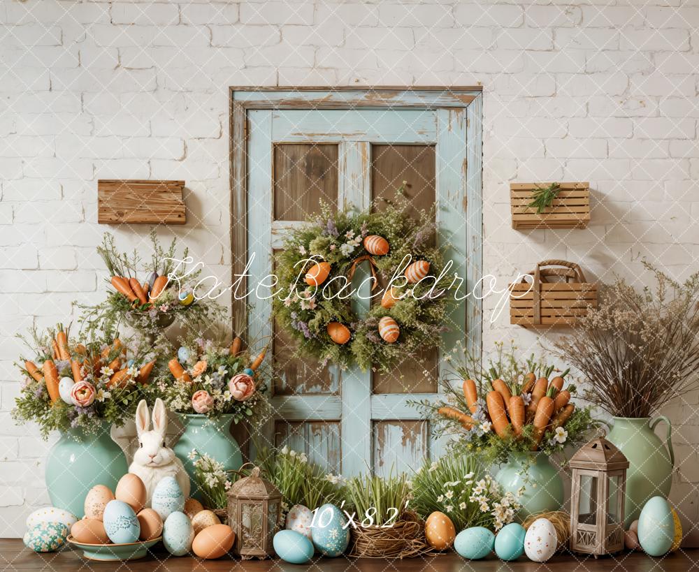 Kate Easter Eggs Bunny Carrot Backdrop Designed by Emetselch - Kate Backdrop AU