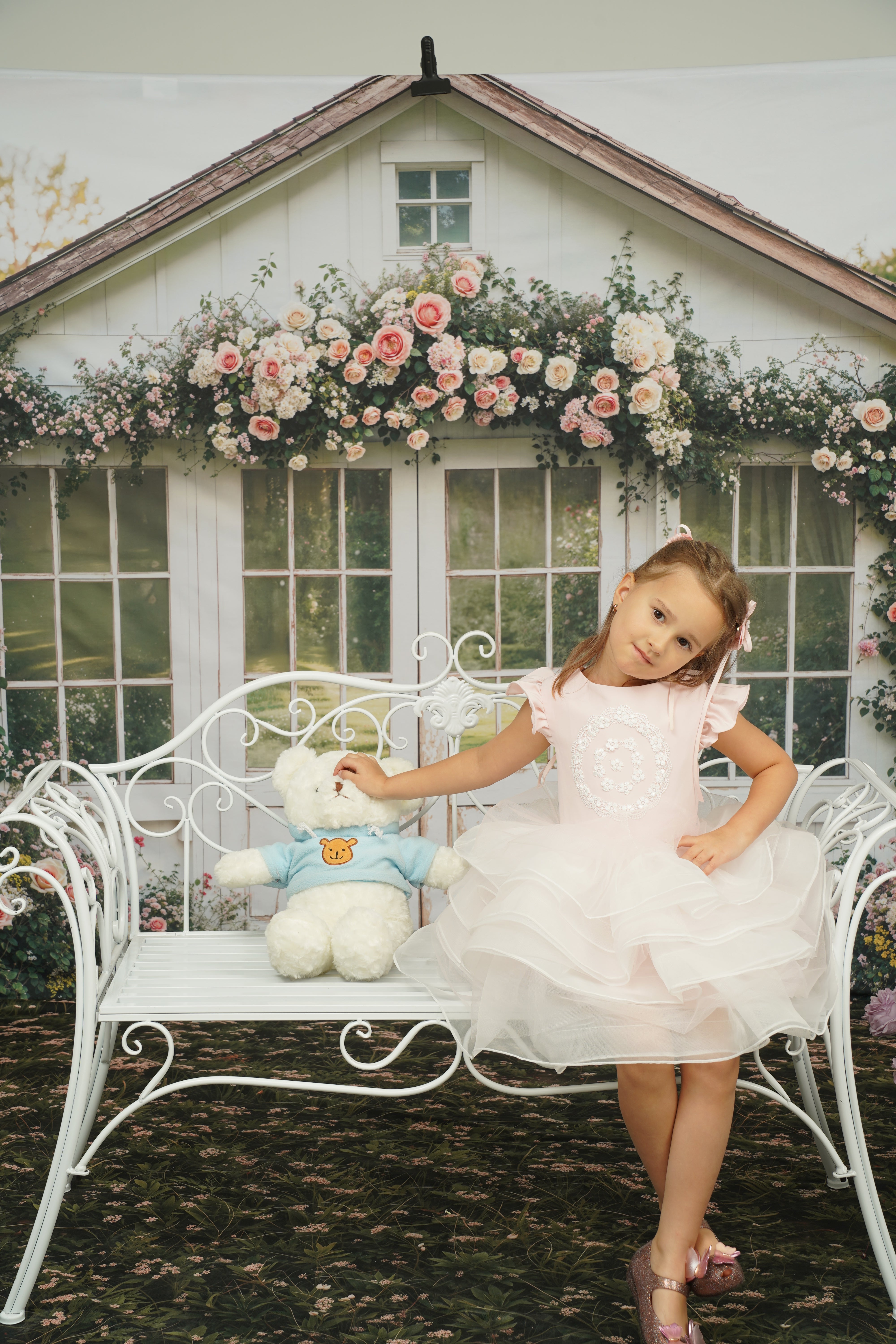 Kate Spring Flower House Rustic Garden Backdrop Designed by Emetselch - Kate Backdrop AU
