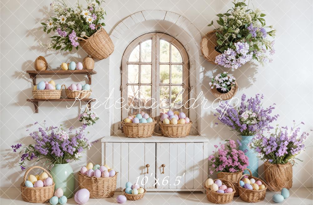 Kate Spring Easter Egg House Backdrop Designed by Emetselch - Kate Backdrop AU