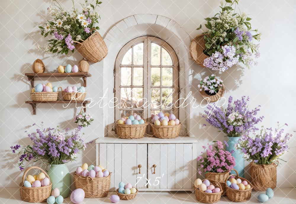 Kate Spring Easter Egg House Backdrop Designed by Emetselch - Kate Backdrop AU