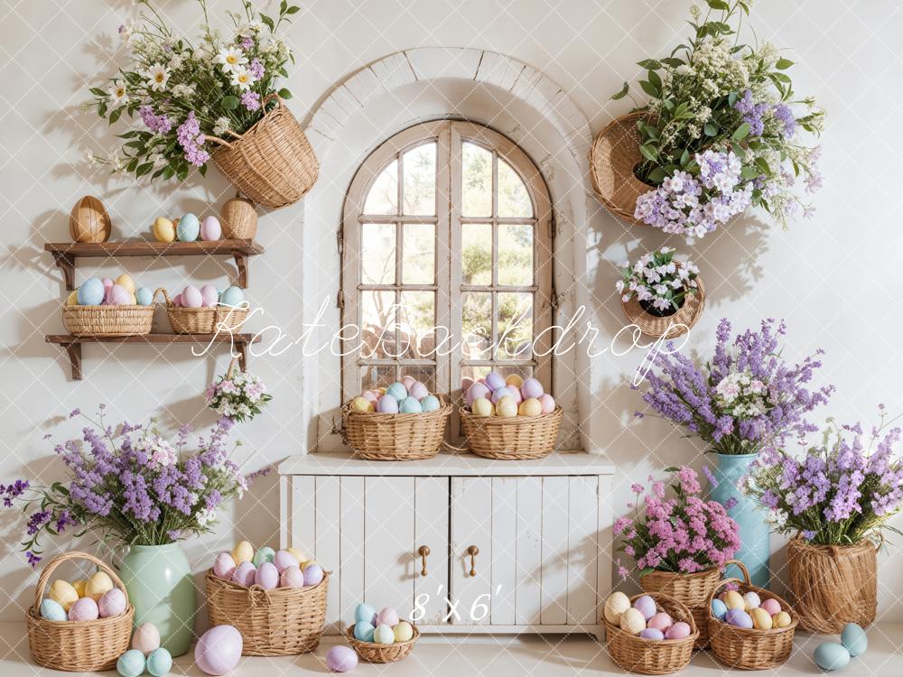 Kate Spring Easter Egg House Backdrop Designed by Emetselch - Kate Backdrop AU