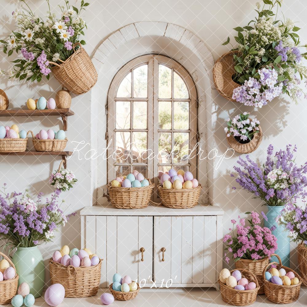 Kate Spring Easter Egg House Backdrop Designed by Emetselch - Kate Backdrop AU