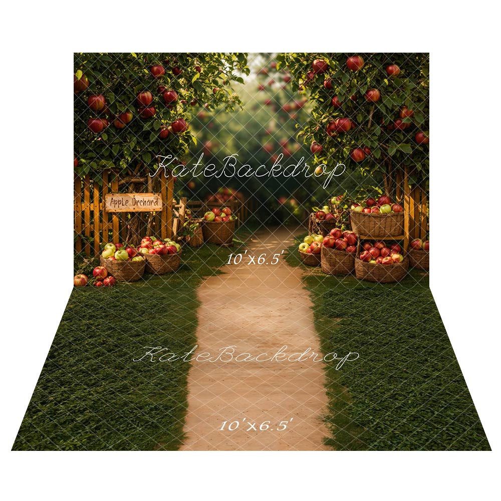 Kate Apple Orchard Backdrop+Garden Path Greenery Floor Backdrop - Kate Backdrop AU