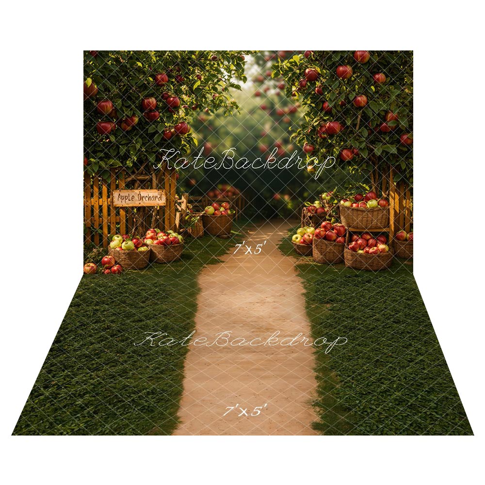 Kate Apple Orchard Backdrop+Garden Path Greenery Floor Backdrop - Kate Backdrop AU