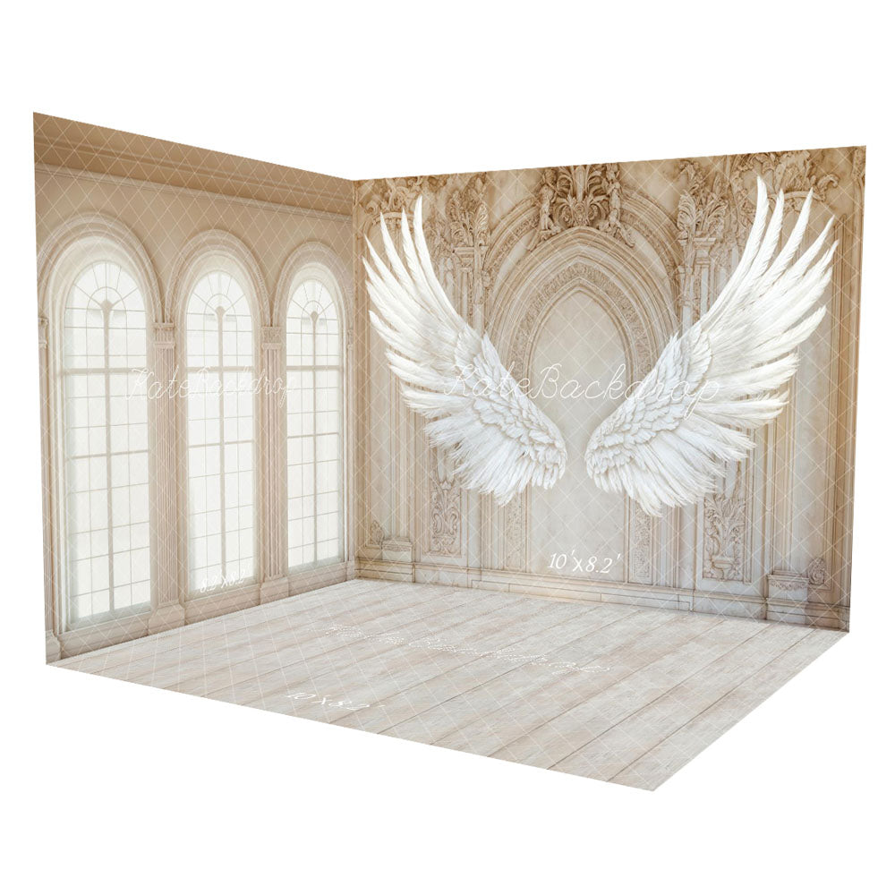 Kate Angel Wings Vintage Arched Wall Room Set (8ftx8ft&10ftx8ft&8ftx10ft) - Kate Backdrop AU