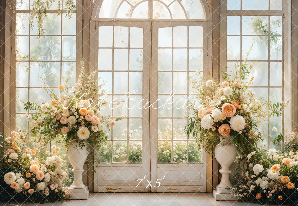Kate Wedding Backdrop Spring Floral Window Designed by Emetselch - Kate Backdrop AU