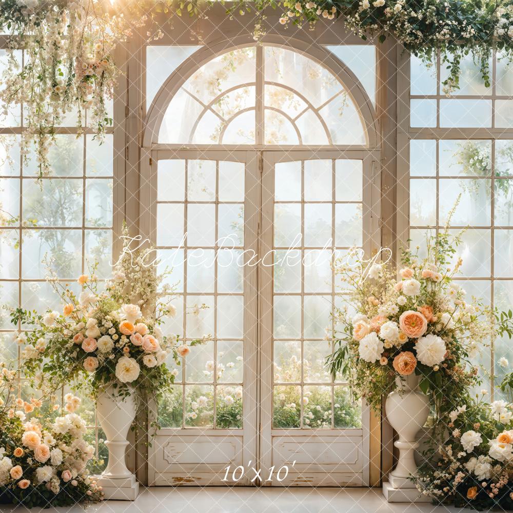 Kate Wedding Backdrop Spring Floral Window Designed by Emetselch - Kate Backdrop AU