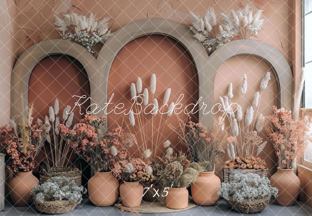 Kate Boho Coral Spring Archs Backdrop Designed by Mini MakeBelieve - Kate Backdrop AU
