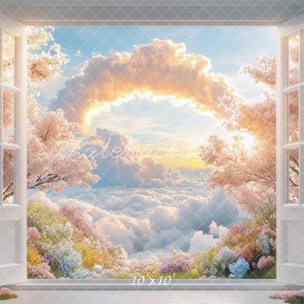 Kate Open Spring Window Clouds Backdrop Designed by Mini MakeBelieve - Kate Backdrop AU