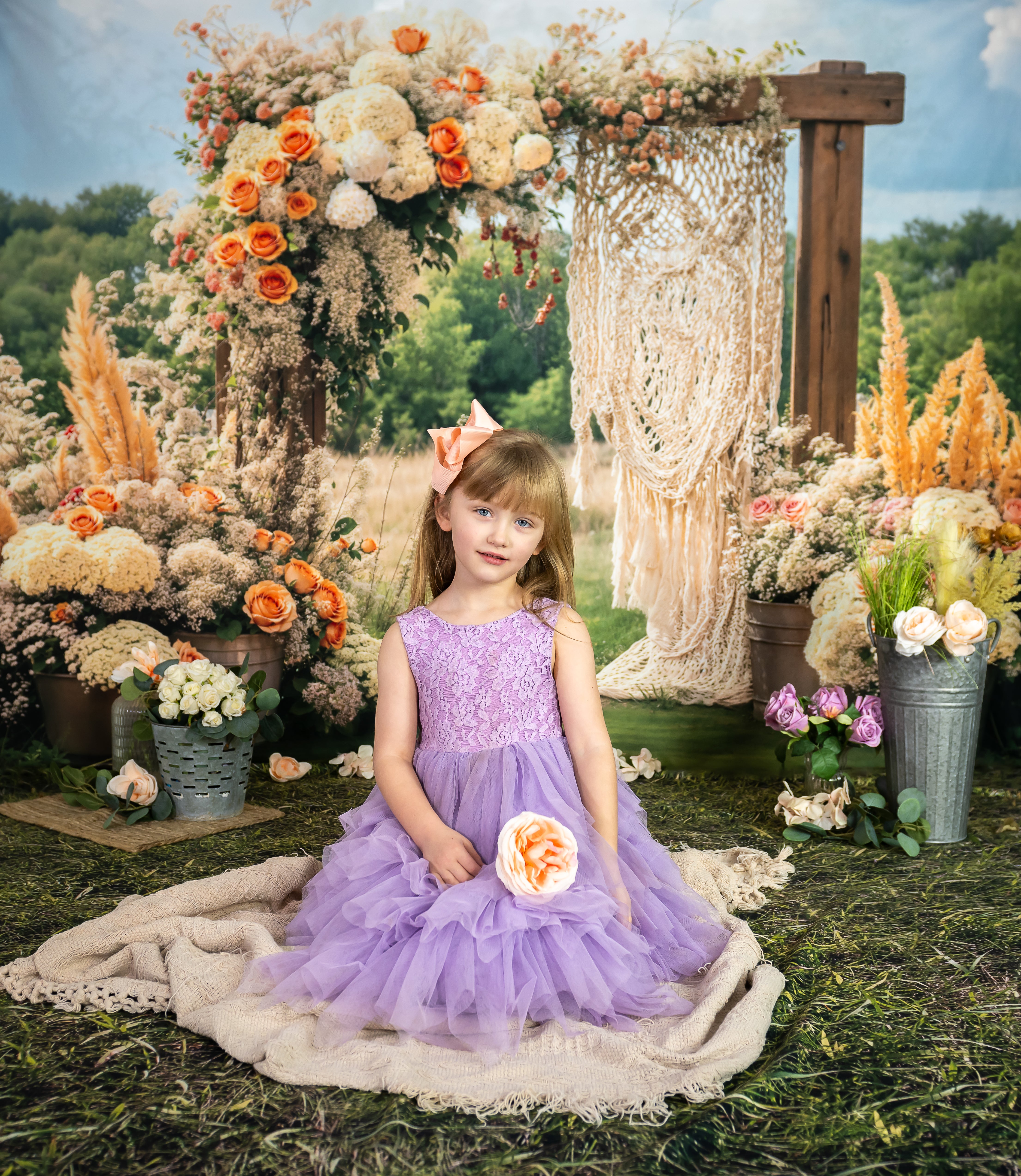 Kate Boho Floral Wedding Outdoor Backdrop Designed by Emetselch - Kate Backdrop AU