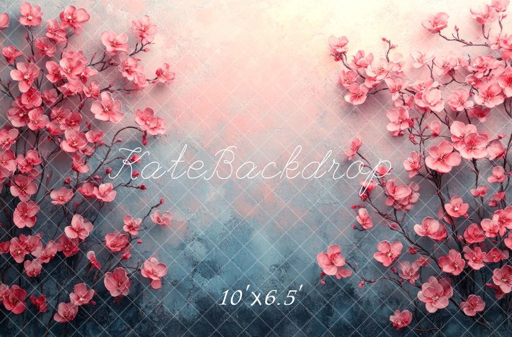 Kate Pink Flower Fine Art Backdrop Mother's Day Designed by Mini MakeBelieve - Kate Backdrop AU