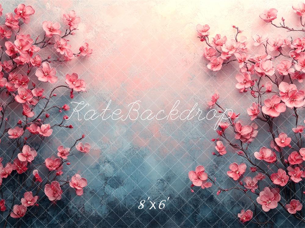 Kate Pink Flower Fine Art Backdrop Mother's Day Designed by Mini MakeBelieve - Kate Backdrop AU