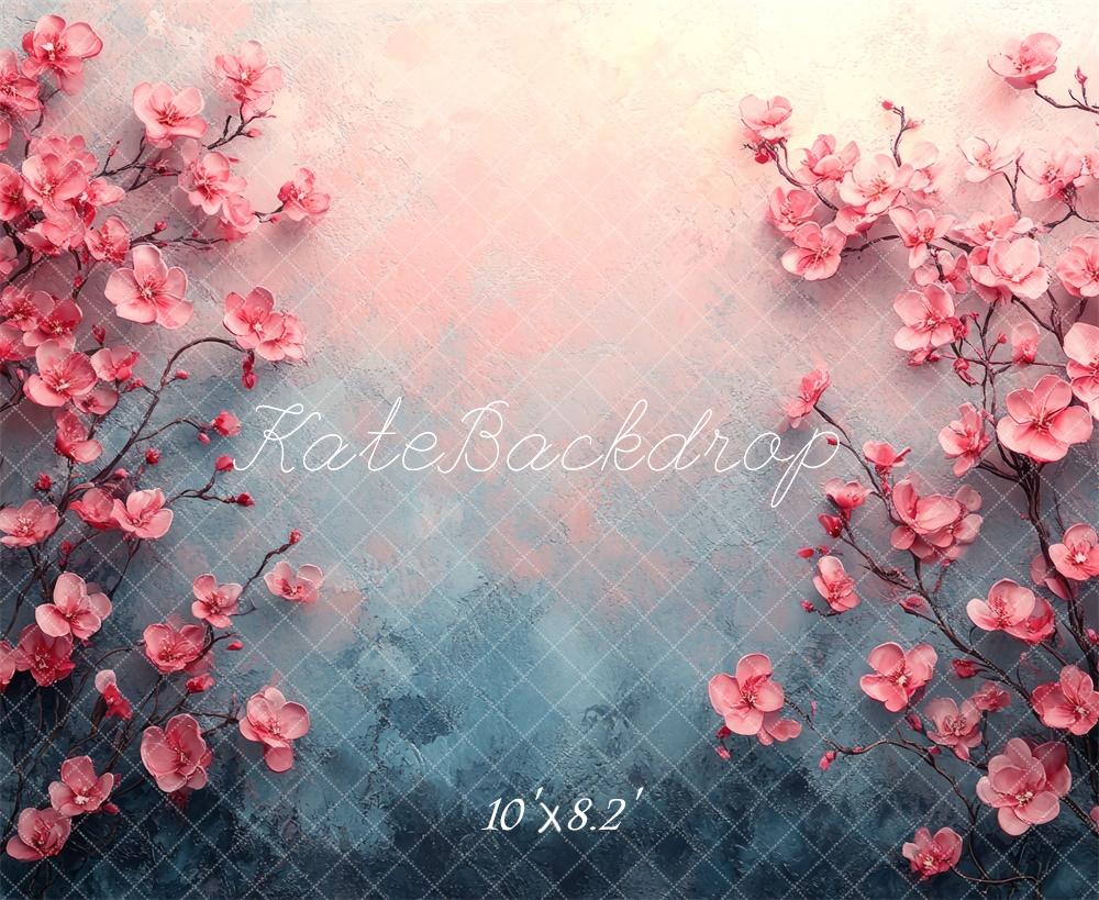 Kate Pink Flower Fine Art Backdrop Mother's Day Designed by Mini MakeBelieve - Kate Backdrop AU