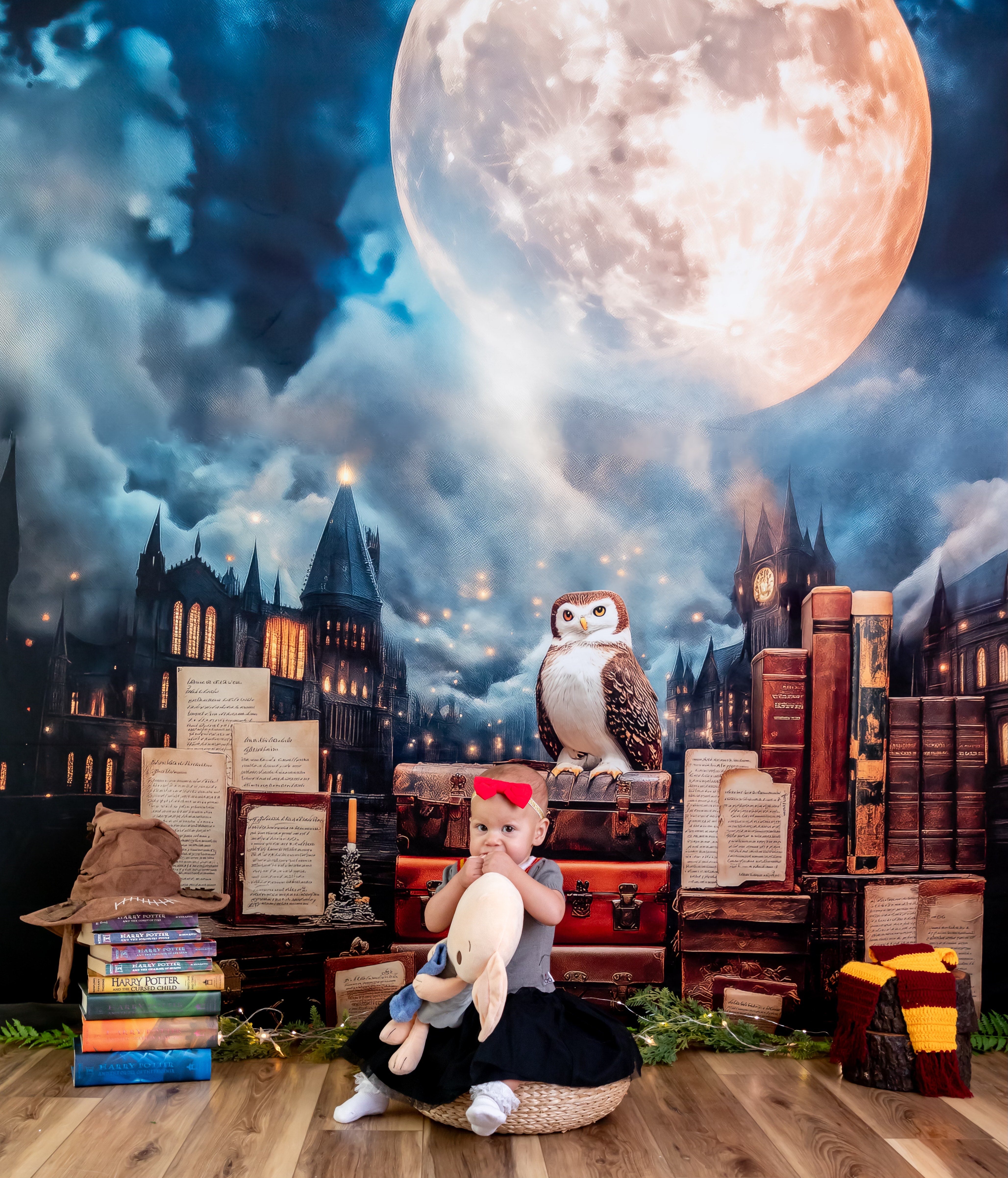 Kate Magical Owl Moonlight World Backdrop Designed by Patty Roberts - Kate Backdrop AU
