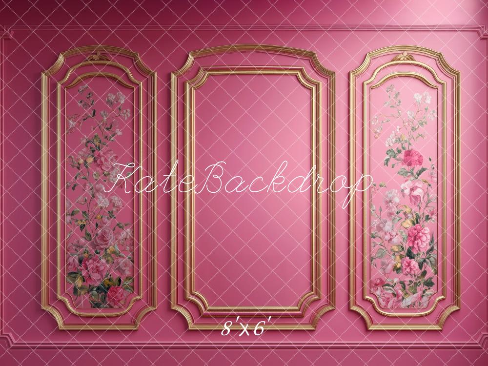 Kate Pink Elegant Panels Wall Backdrop Designed by Patty Roberts - Kate Backdrop AU