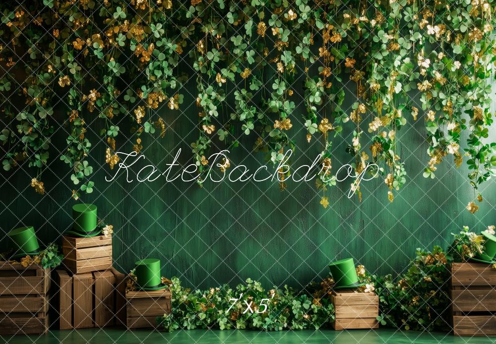 Kate St. Patrick's Day Wall Shamrocks Backdrop Designed by Patty Roberts - Kate Backdrop AU