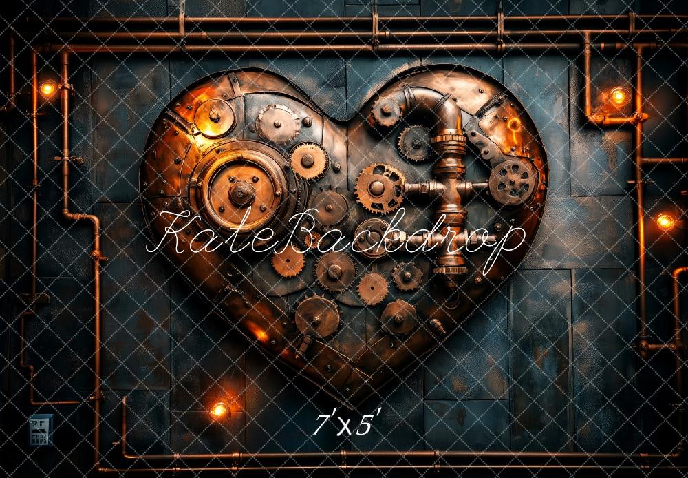 Kate Steampunk Heart Gears Backdrop Designed by Patty Roberts - Kate Backdrop AU