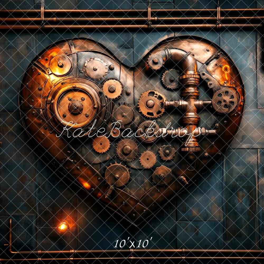 Kate Steampunk Heart Gears Backdrop Designed by Patty Roberts - Kate Backdrop AU