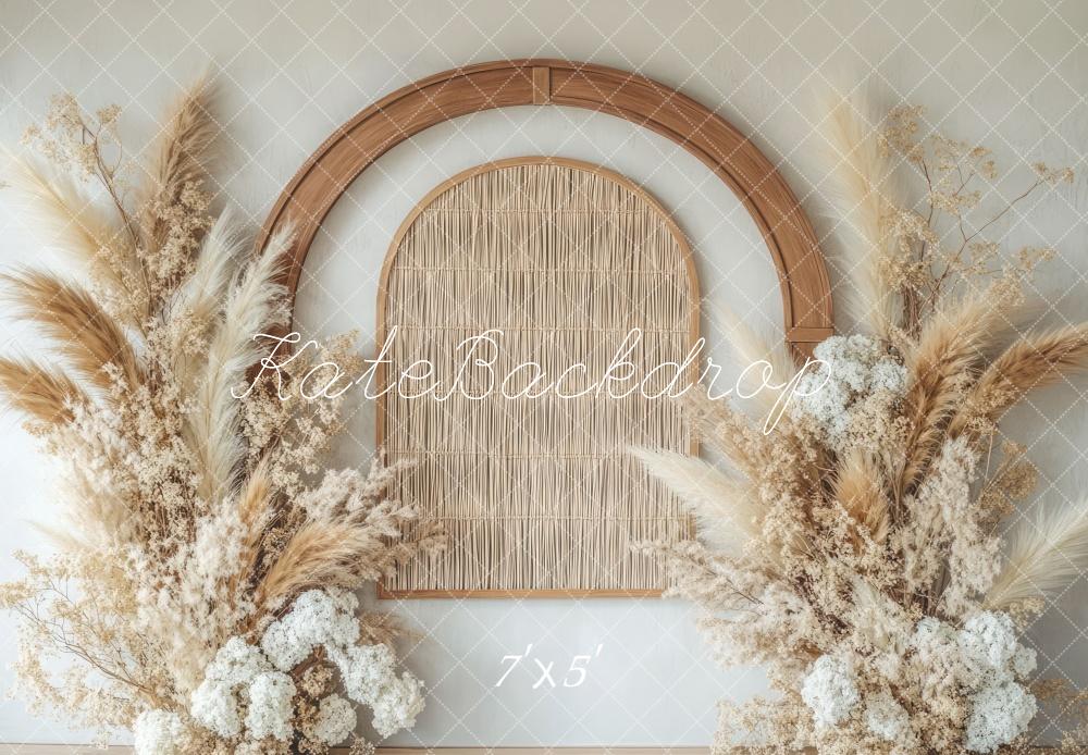 Kate Boho Floral Arch Neutral Backdrop Designed by Mini MakeBelieve - Kate Backdrop AU