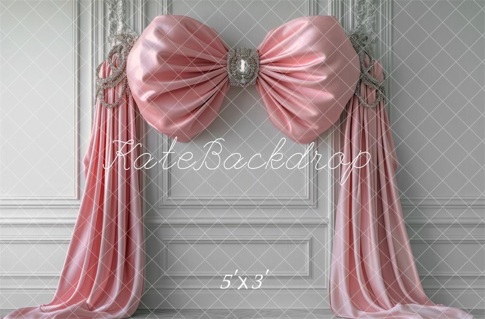 LONSALE Kate Pink Bow Drapery Retro Backdrop Designed by Mini MakeBelieve - Kate Backdrop AU