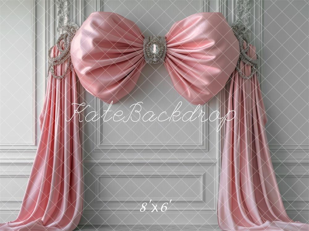 LONSALE Kate Pink Bow Drapery Retro Backdrop Designed by Mini MakeBelieve - Kate Backdrop AU