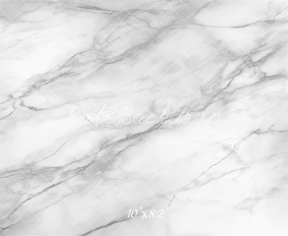 Kate White Marble Texture Floor Backdrop Designed by Mini MakeBelieve - Kate Backdrop AU