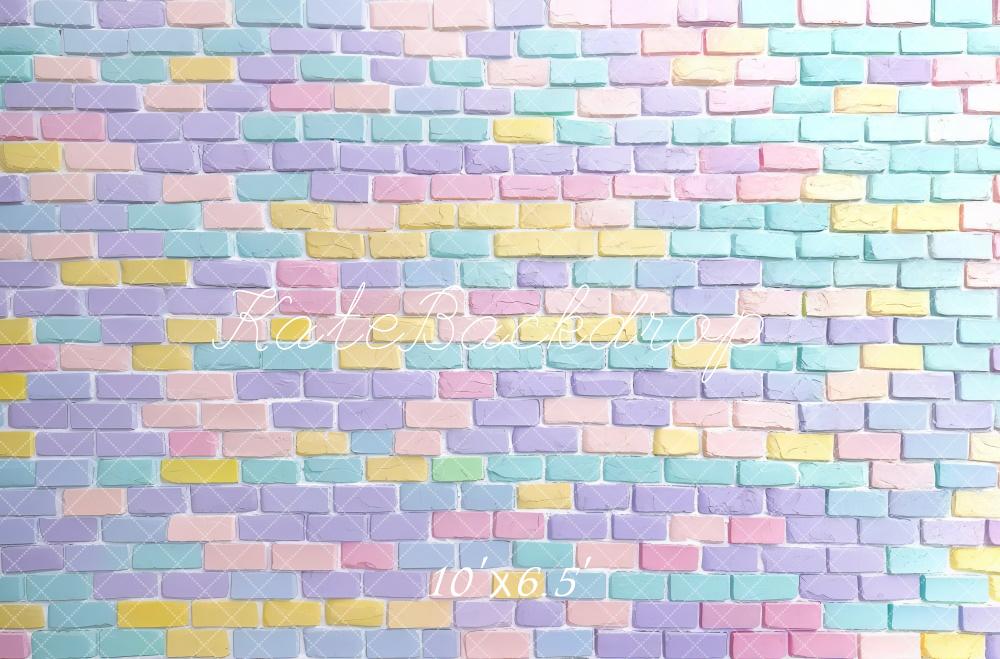 Kate Pastel Brick Wall Backdrop Designed by Mini MakeBelieve - Kate Backdrop AU