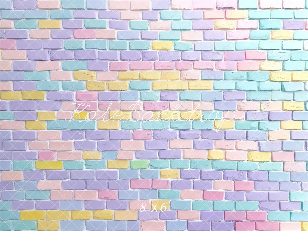 Kate Pastel Brick Wall Backdrop Designed by Mini MakeBelieve - Kate Backdrop AU