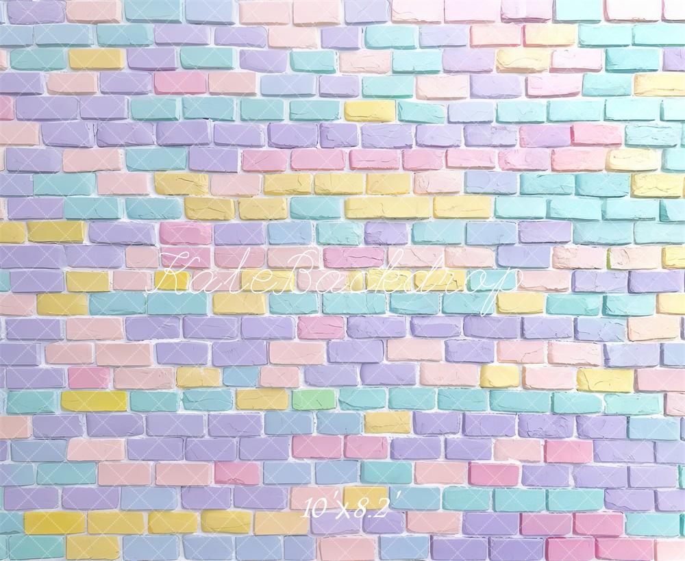 Kate Pastel Brick Wall Backdrop Designed by Mini MakeBelieve - Kate Backdrop AU