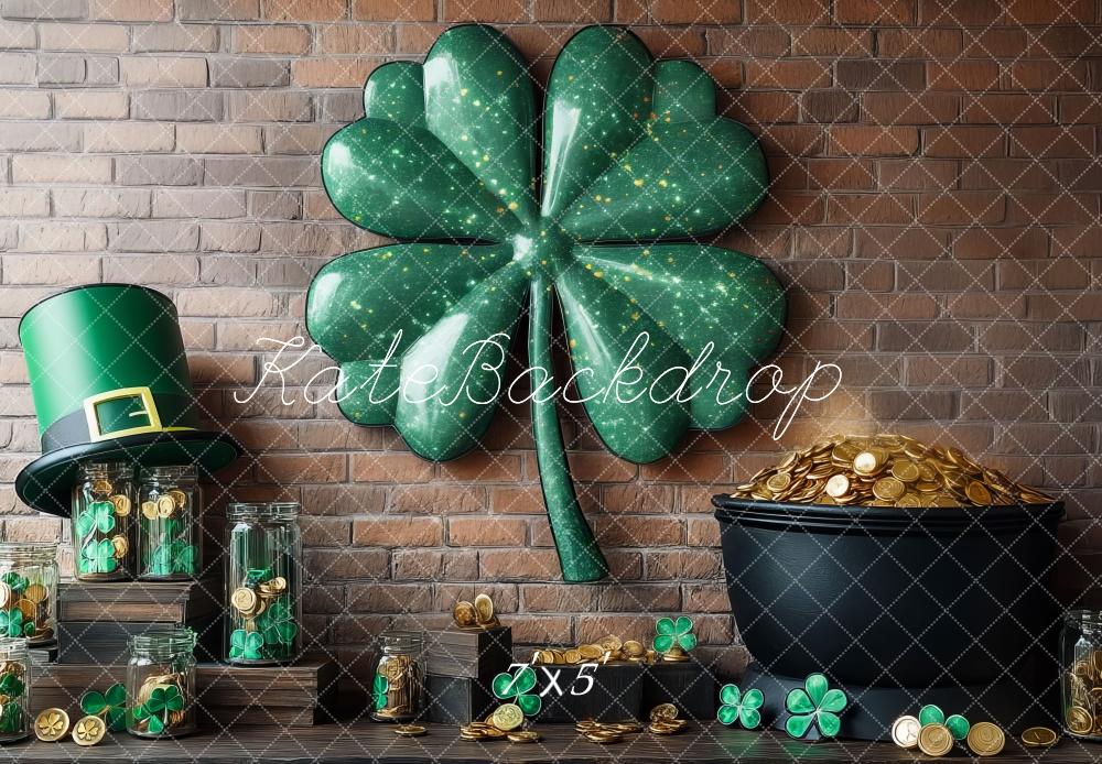 Kate St. Patrick's Day Backdrop Lucky Clover Designed by Mini MakeBelieve - Kate Backdrop AU