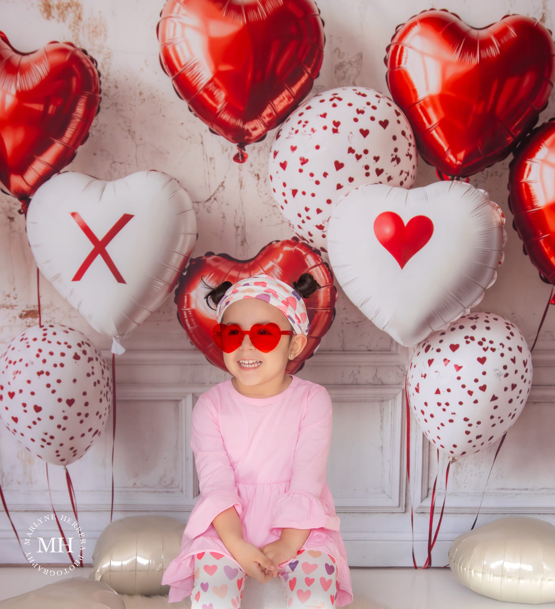 Kate Valentine Heart Balloon Wall Backdrop Designed by Emetselch - Kate Backdrop AU