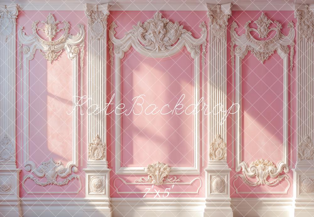 Kate Elegant Pink Vintage Wall Sunlight Backdrop Designed by Emetselch - Kate Backdrop AU