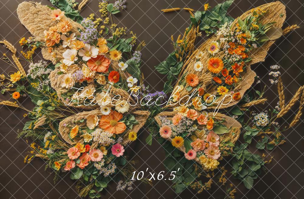 Kate Newborn Butterfly Wings Floor Backdrop Designed by Emetselch - Kate Backdrop AU