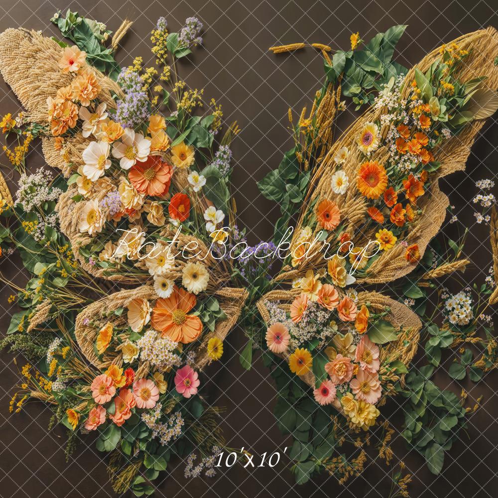 Kate Newborn Butterfly Wings Floor Backdrop Designed by Emetselch - Kate Backdrop AU