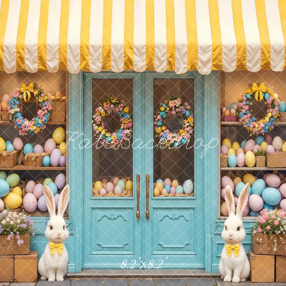 Kate Easter Bunny Floral Eggs Shop Backdrop Designed by Emetselch - Kate Backdrop AU