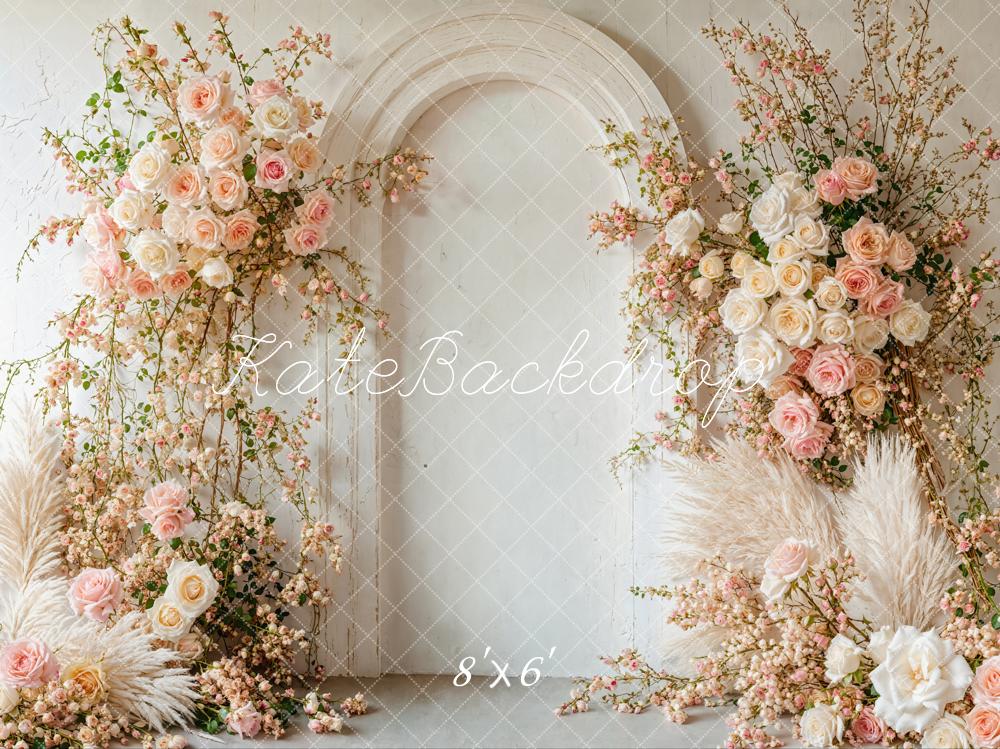 Kate Boho Spring Floral Arch Wedding Backdrop Designed by Emetselch - Kate Backdrop AU