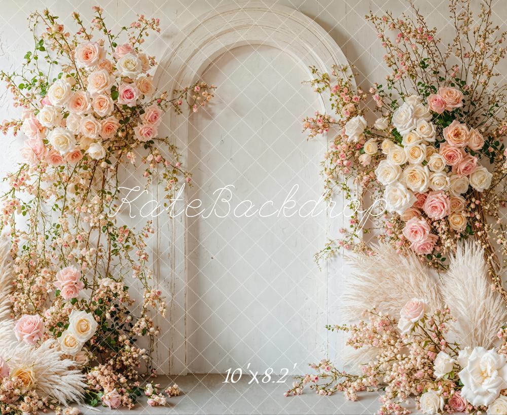 Kate Boho Spring Floral Arch Wedding Backdrop Designed by Emetselch - Kate Backdrop AU