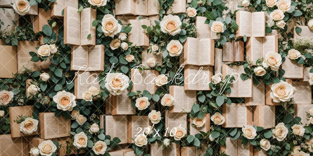 Kate Books Roses Backdrop Designed by Emetselch - Kate Backdrop AU