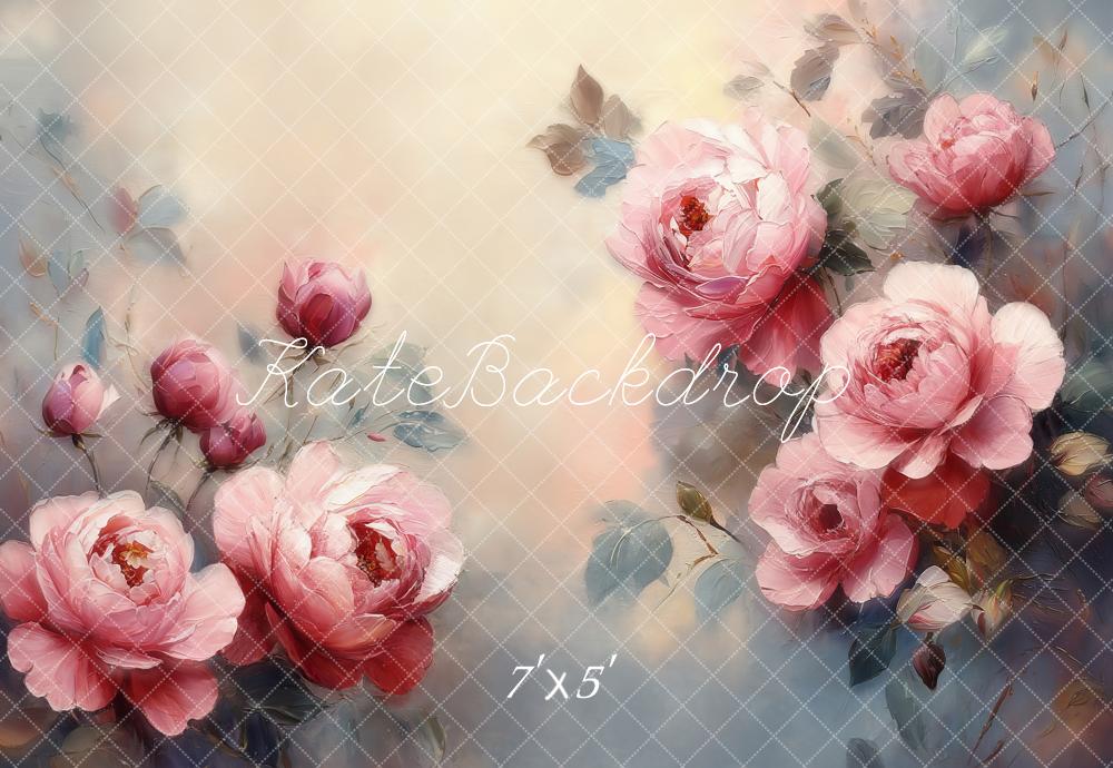 Kate Fine Art Floral Pink Roses Backdrop Designed by Emetselch - Kate Backdrop AU