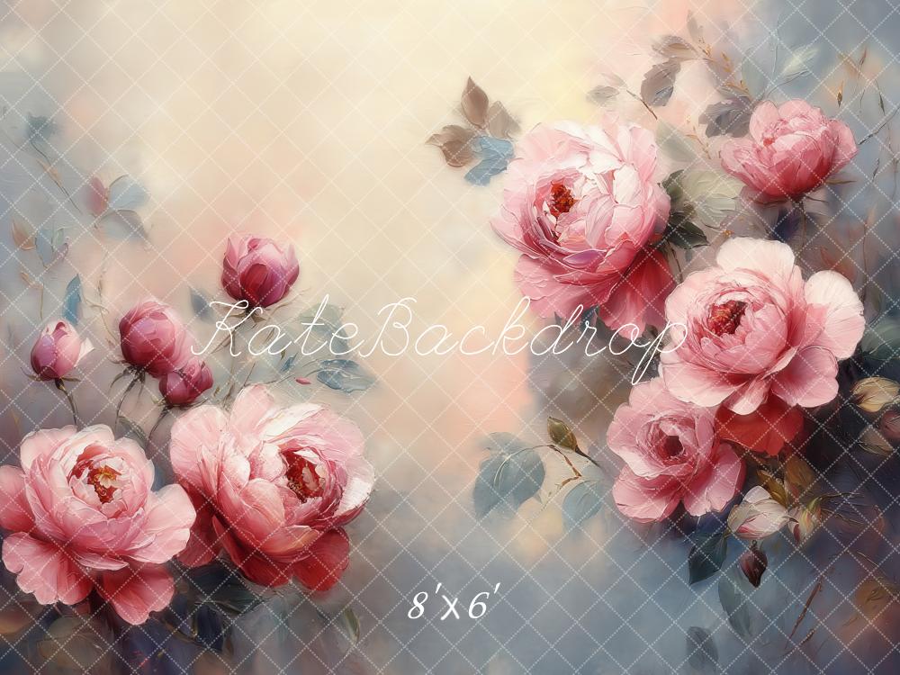 Kate Fine Art Floral Pink Roses Backdrop Designed by Emetselch - Kate Backdrop AU