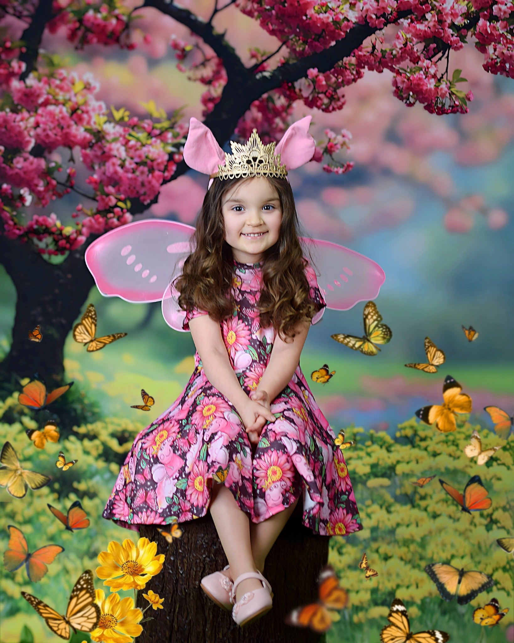 Kate Spring Cherry Blossom Tree Backdrop Designed by Emetselch