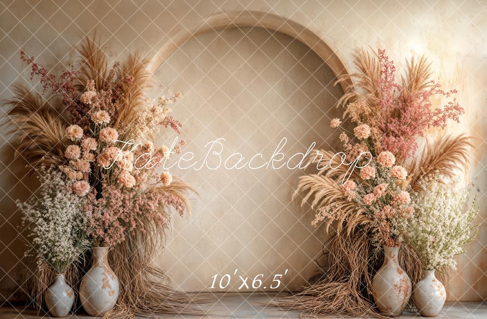 Kate Boho Arch Beige Backdrop Backdrop Designed by Emetselch