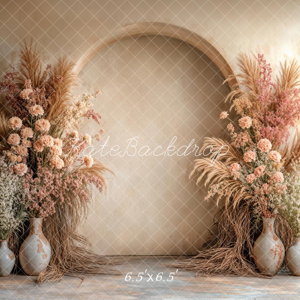 Kate Boho Arch Beige Backdrop Backdrop Designed by Emetselch