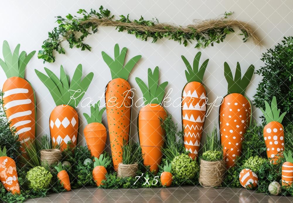 Kate Bright Carrot Garden Easter Backdrop Designed by Patty Roberts - Kate Backdrop AU