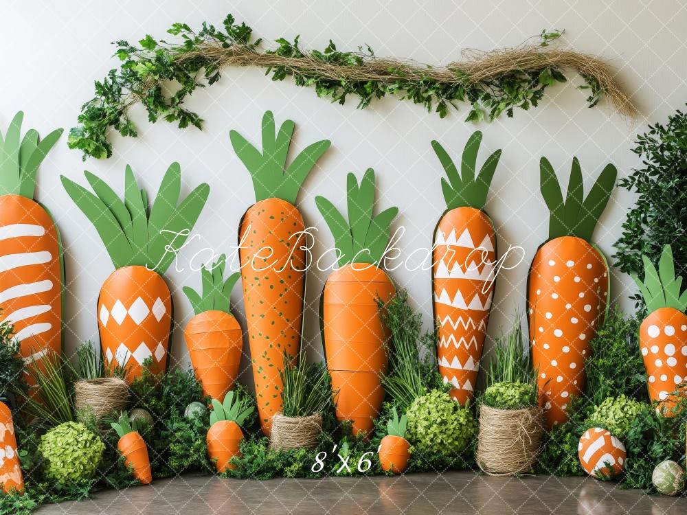Kate Bright Carrot Garden Easter Backdrop Designed by Patty Roberts - Kate Backdrop AU