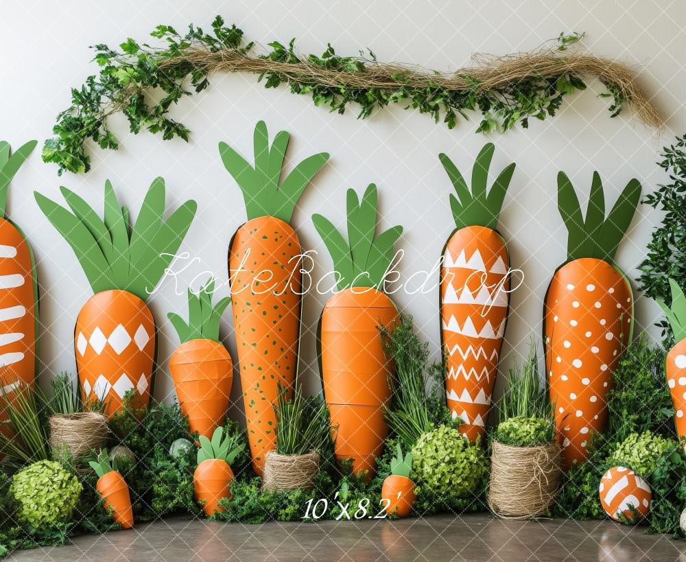 Kate Bright Carrot Garden Easter Backdrop Designed by Patty Roberts - Kate Backdrop AU